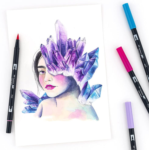 MARK DUAL BRUSH PEN GALAXY TOMBOW 10PC SET MARKER